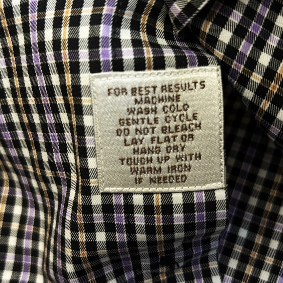 Peter Millar Shirt Mens Medium M Blue Plaid Button Down Long Sleeve 100% Cotton - Picture 4 of 8